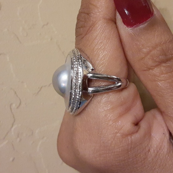 925 Genuine South Sea Mabe pearl. - Picture 12 of 15